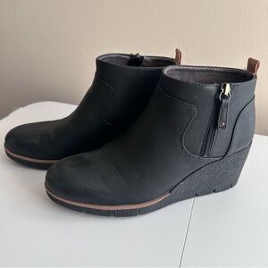 Dr. Scholl's Black Ankle Booties with Wedge